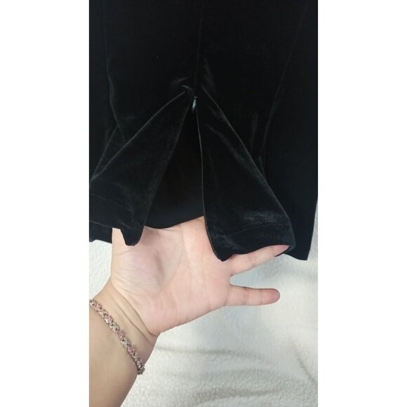 JS Collections Womens Black Blouse Chic Satin Cuffs And Collar Zip Back Size 16W - Picture 10 of 12